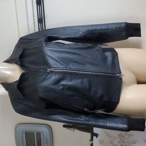 S.W.O.R.D Gold Limited Edition Leather Bomber Jacket Size M